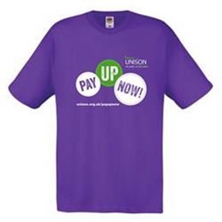 Picture of Pay Up Now T-Shirt in purple